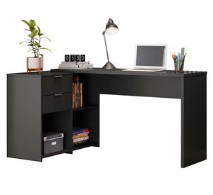 Escritorio London negro 2 cajones