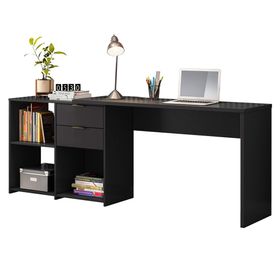 Escritorio London  negro 2  cajones
