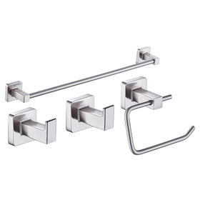 Set accesorios baño Arezzo nickel 4 piezas