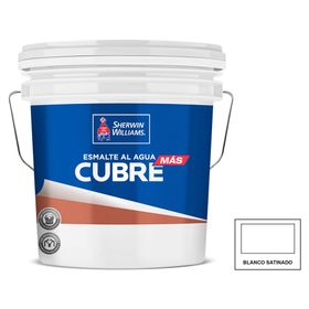 Esmalte al agua blanco satín tineta