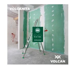 Plancha yeso cartón 12,5x1200x2400 mm RH BR verdem Volcán
