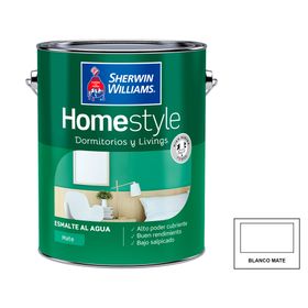 Esmalte al agua HomeStyle blanco mate 1 galón