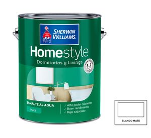 Esmalte al agua HomeStyle blanco mate 1 galón