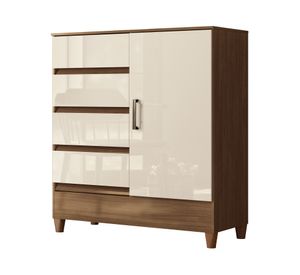 Cómoda Fit 1.4 Jar jequitiba/off white 4 cajones