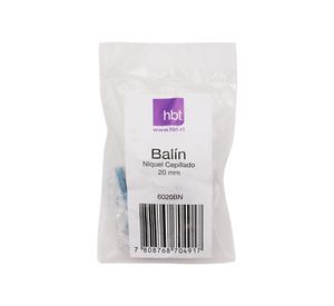 Perilla 20 mm balín níquel cepillado hbt