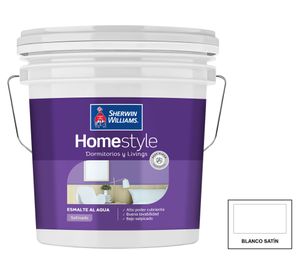 Esmalte al agua Home Style blanco satín tineta