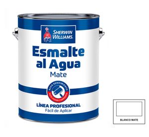Esmalte al agua Línea Profesional blanco mate 1 galón
