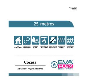 Cable evaflex 1,5 mm 25 m verde Cocesa