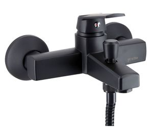 Monomando de tina ducha Módena negro mate negro mate