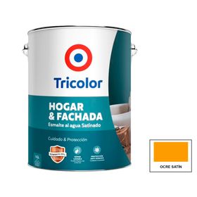 Esmalte al agua 1 Galón hogar y fachada Ocre satinado