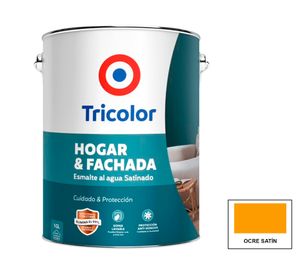 Esmalte al agua 1 Galón hogar y fachada Ocre satinado