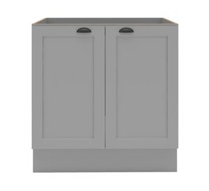Mueble base cocina 80 cm 2 puertas Premier gris