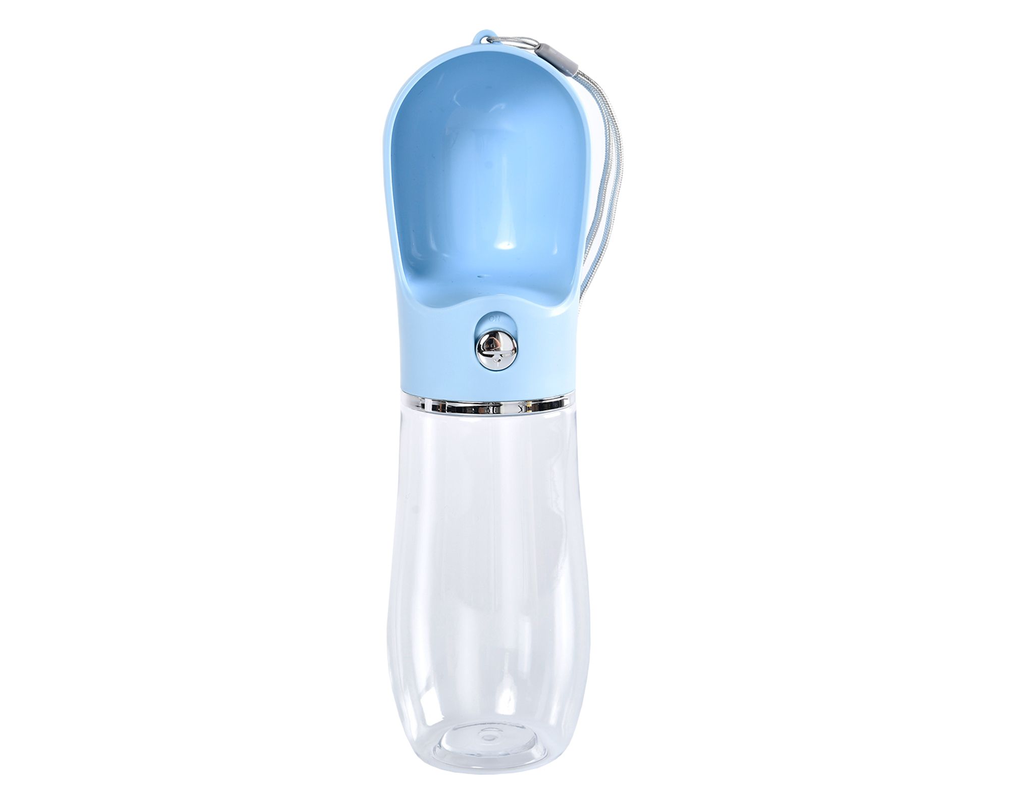 Bebedero portátil mascota 380 ml celeste | Easy.cl