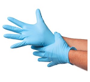 Guante nitrilo 5.5 g 100 unidades azul