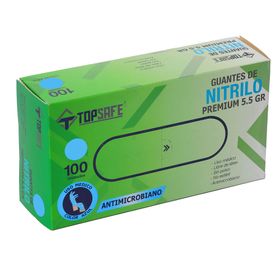 Guante nitrilo 5.5 g 100 unidades azul