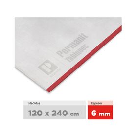 Plancha fibrocemento 6x1200x2400 mm Permanit tabiques Pizarreños