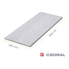 Siding fibrocemento 6x190x3660 mm natural Pizarreño Cedral