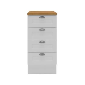 Mueble base cocina 40 cm 4 cajones Premier blanco