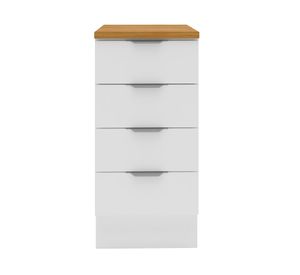 Mueble base cocina 40 cm 4 cajones Milano blanco