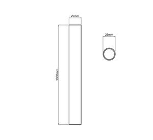 Tubería sanitaria Clase 10 25 mm x 1 m celeste