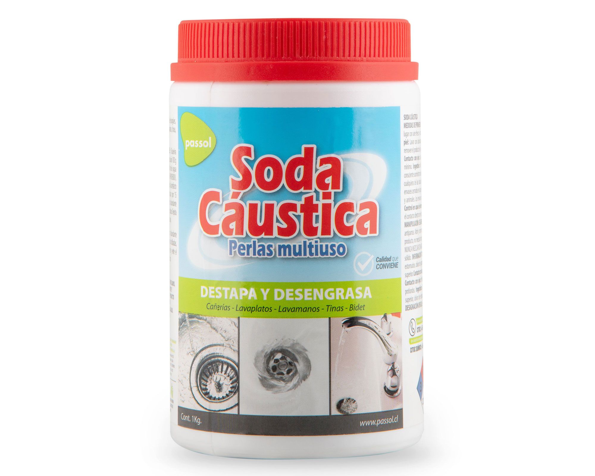 Soda caustica 1 kilo Passol