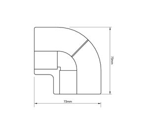 Codo 90° Línea hidráulica 40 mm
