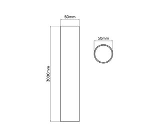 Tubería hidráulica Clase 10 50 mm x 3 m celeste
