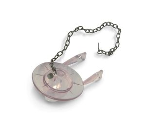 Flapper tapón estanque wc pvc transparente con cadena Elaplas