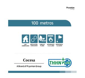 Cable THHN plus 100 m 12AWG blanco Cocesa