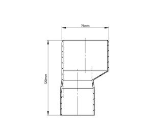 Reducción Línea sanitaria 75x50 mm