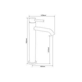 Monomando lavamanos Sensus alto Negro