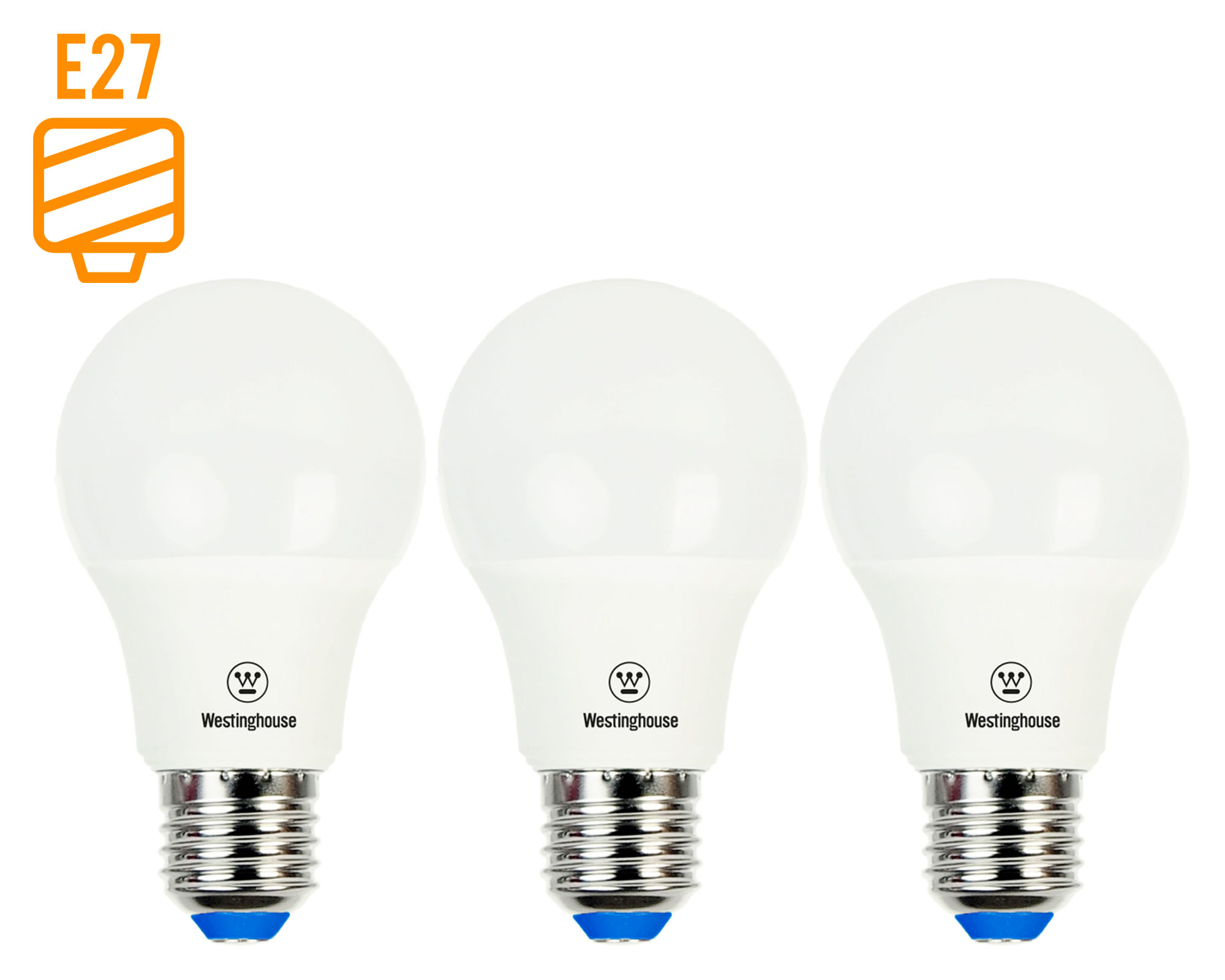 Ampolleta LED 7W E27 luz cálida Bola 3 unidades