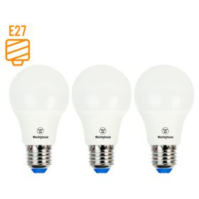 Ampolleta LED 9W E27 luz cálida Bola 3 unidades