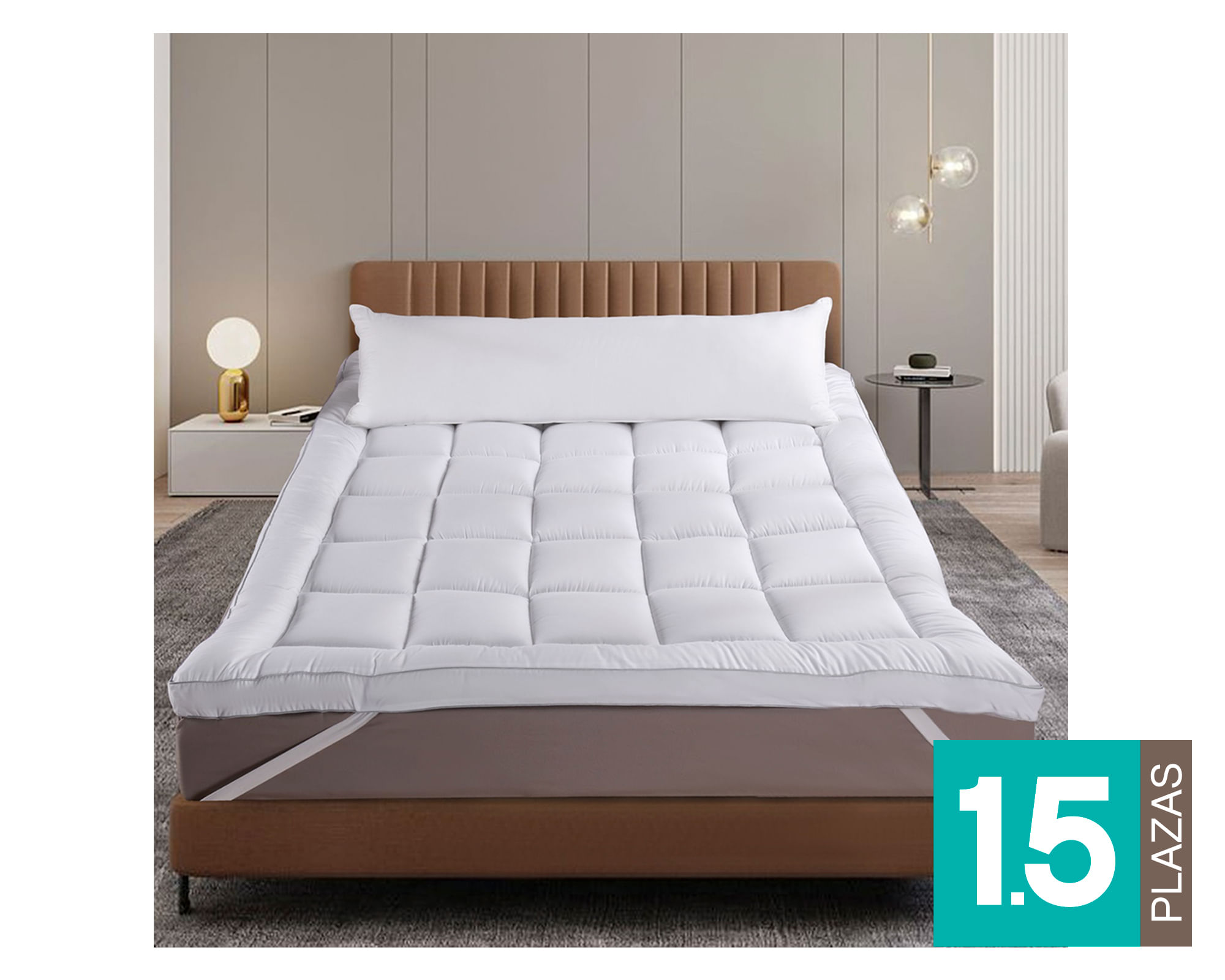 Illusions Topper colchón Topper blanco 1.5 plazas