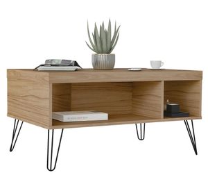 Mesa de centro rectangular Liberty café medio