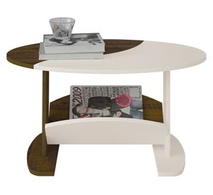 Mesa de centro ovalada Isis café