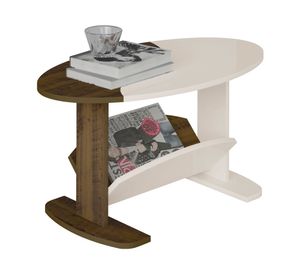 Mesa de centro ovalada Isis café