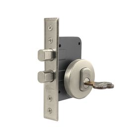 Cerradura embutida 1080960L+K.D 1070-AI 70 mm plata