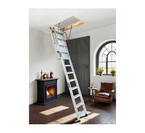 Escalera entretecho Aluminio Deluxe 70x120cm x 2.8 m