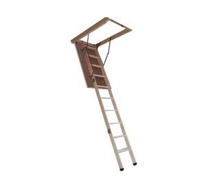 Escalera entretecho Madera Deluxe 70x120cm x 2.8 m Baldara