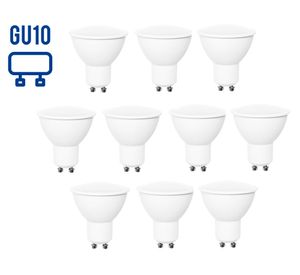 Ampolleta led 7W GU10 luz cálida 38º 3000k 10 un