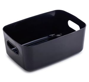 Caja organizadora baño + cortina + piso negro