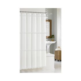 Cortina baño 4 Vuelos blanco 180x180 cm