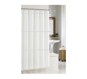 Cortina baño 4 Vuelos blanco 180x180 cm