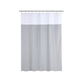 Cortina baño Bicolor gris/blanco 180x180 cm
