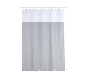 Cortina baño Bicolor gris/blanco 180x180 cm