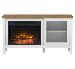 Estufa chimenea mueble 1500W blanco