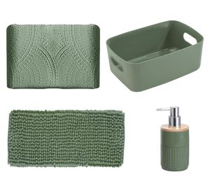 Accesorios baño verde 4 piezas