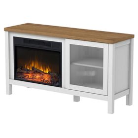 Estufa chimenea mueble 1500W blanco