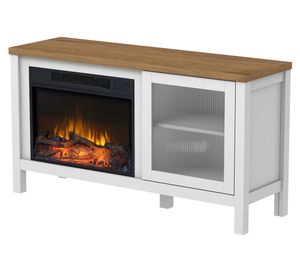 Estufa chimenea mueble 1500W blanco